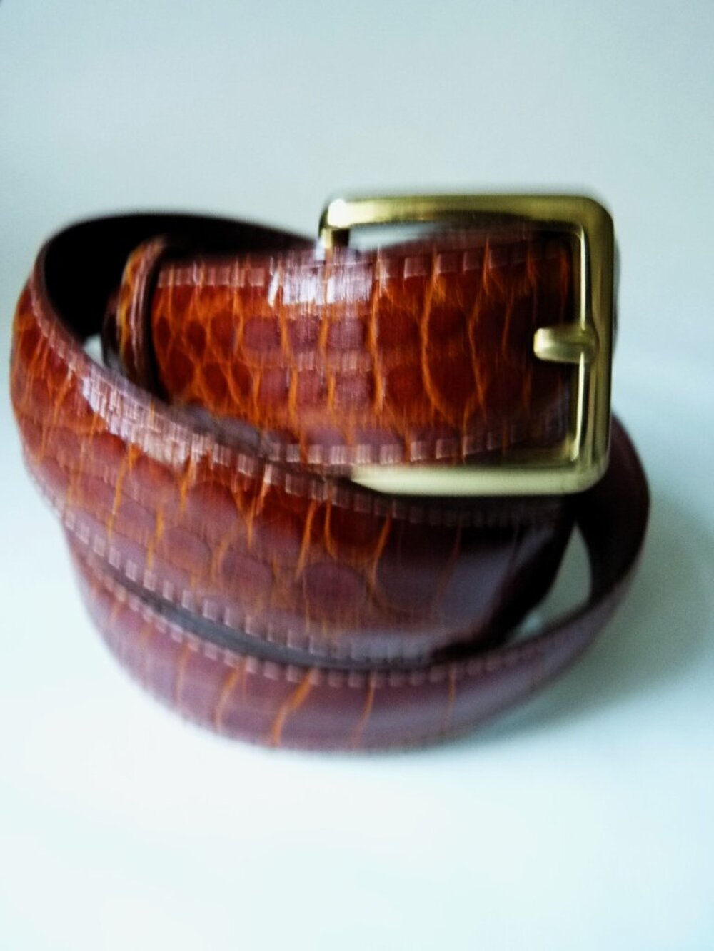 Coach American Alligator Cognac belt 36